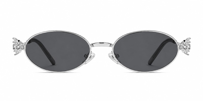 Aurora Silver Oval Prescription Glasses additional view