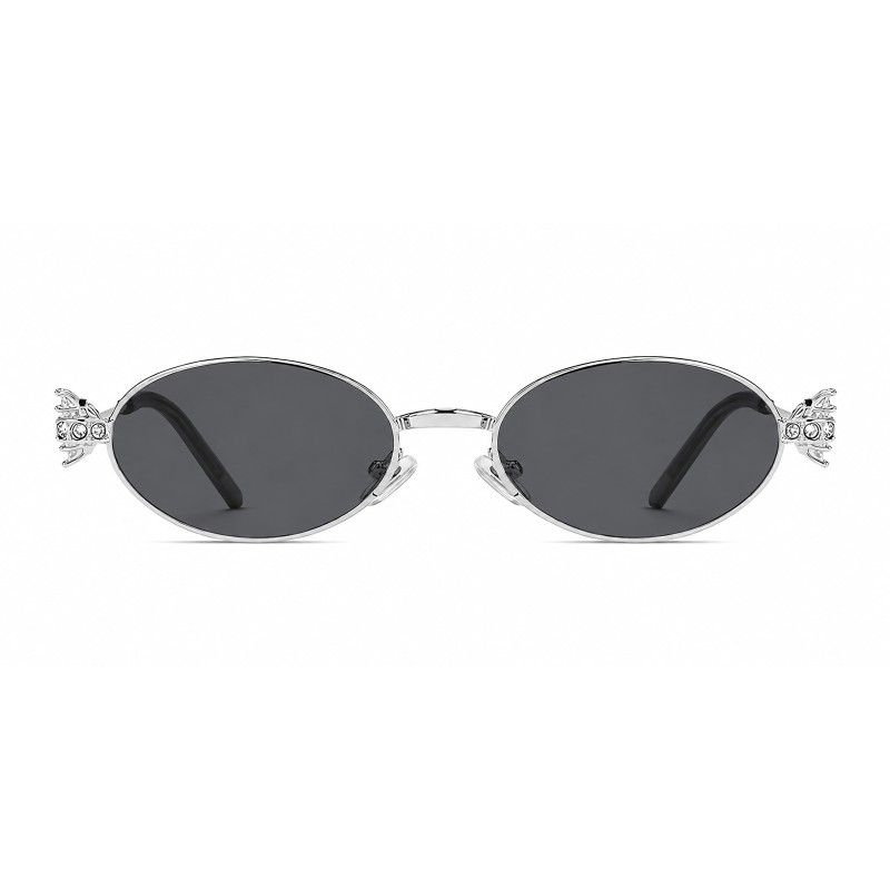 Oval Silver Eyeglasses