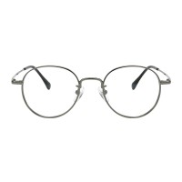 Clara - Round Gunmetal Eyeglasses