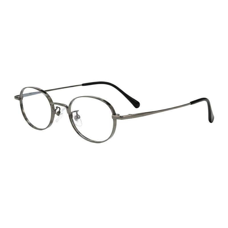 Round Gunmetal Eyeglasses