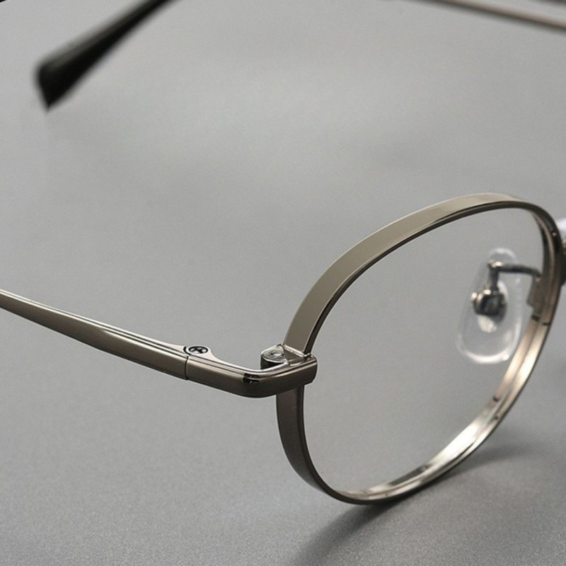 Round Gunmetal Eyeglasses