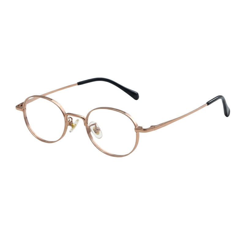 Round Rose Gold Eyeglasses