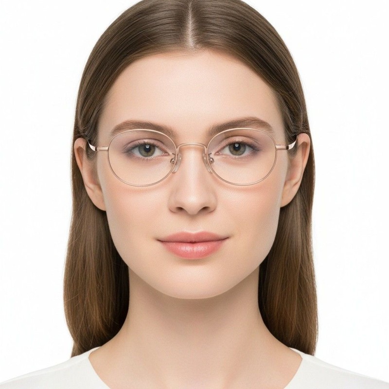 Round Rose Gold Eyeglasses