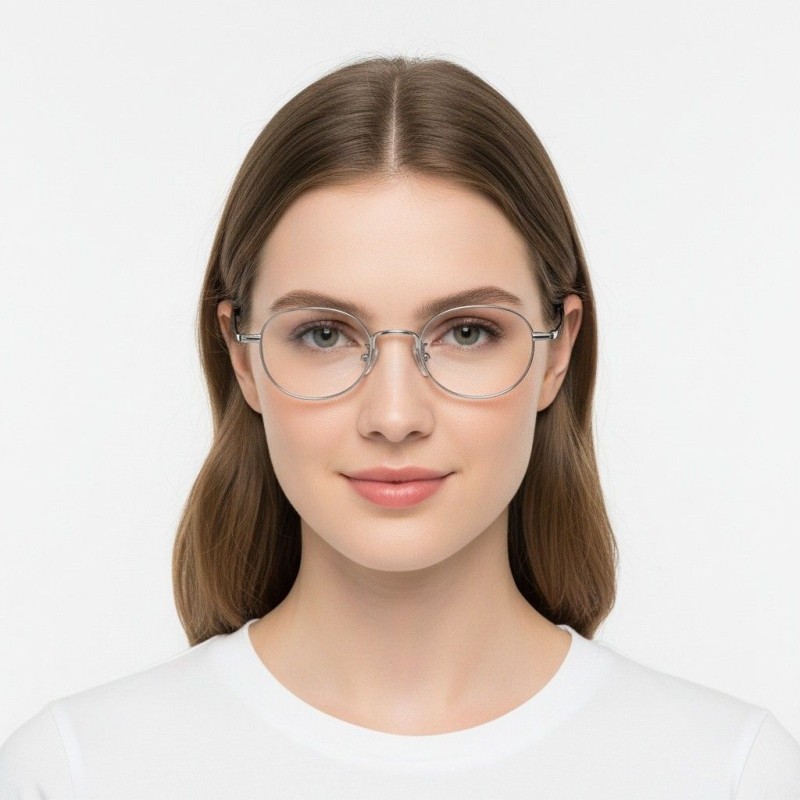 Round Silver Eyeglasses