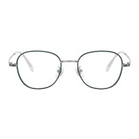 Round Green Silver Eyeglasses