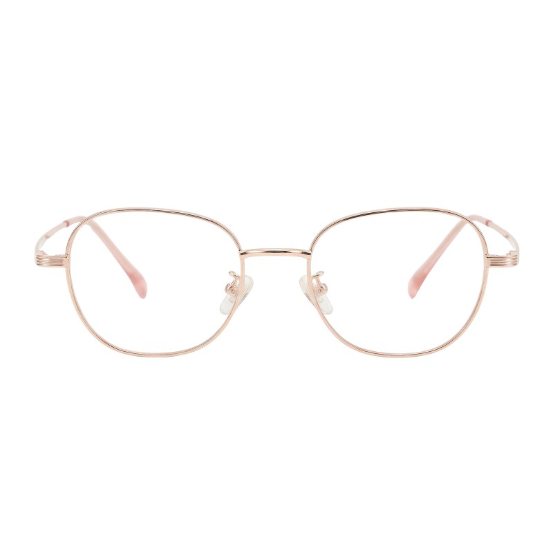 Round Rose Gold Eyeglasses