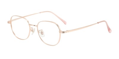 Round Rose Gold Eyeglasses