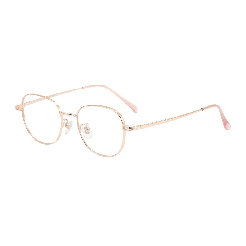 Round Rose Gold Eyeglasses