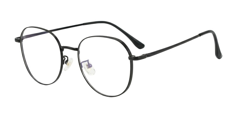 Alva Black Round Prescription Glasses additional view