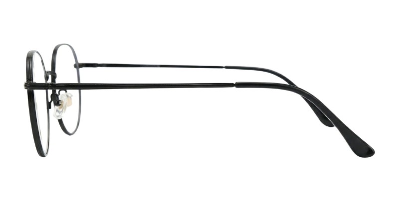 Alva Black Round Prescription Glasses additional view