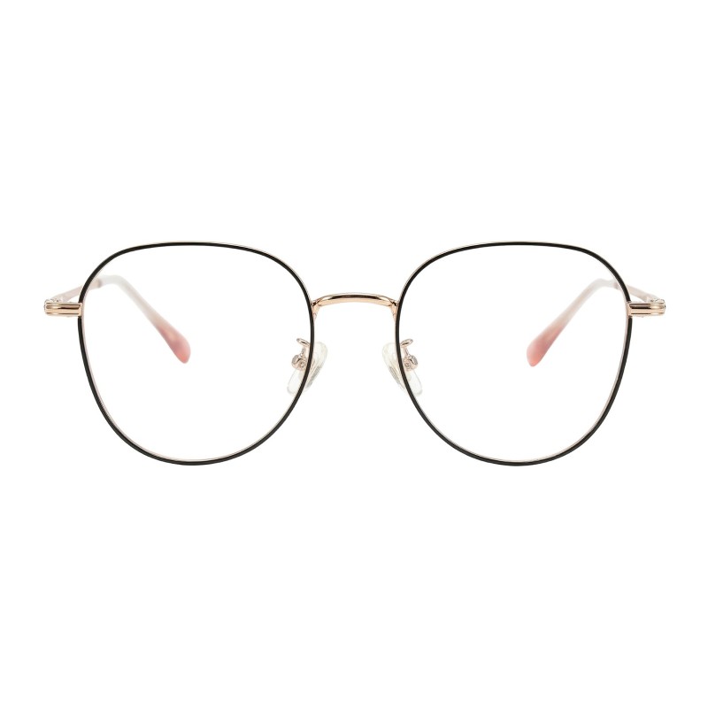 Square Black Rose Gold Eyeglasses