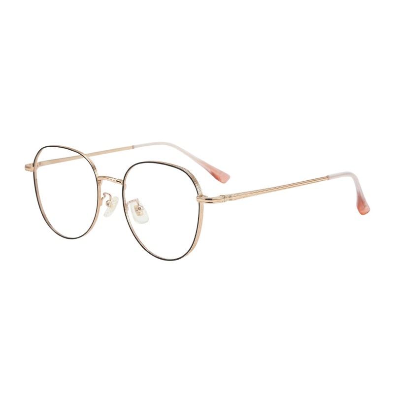 Square Black Rose Gold Eyeglasses
