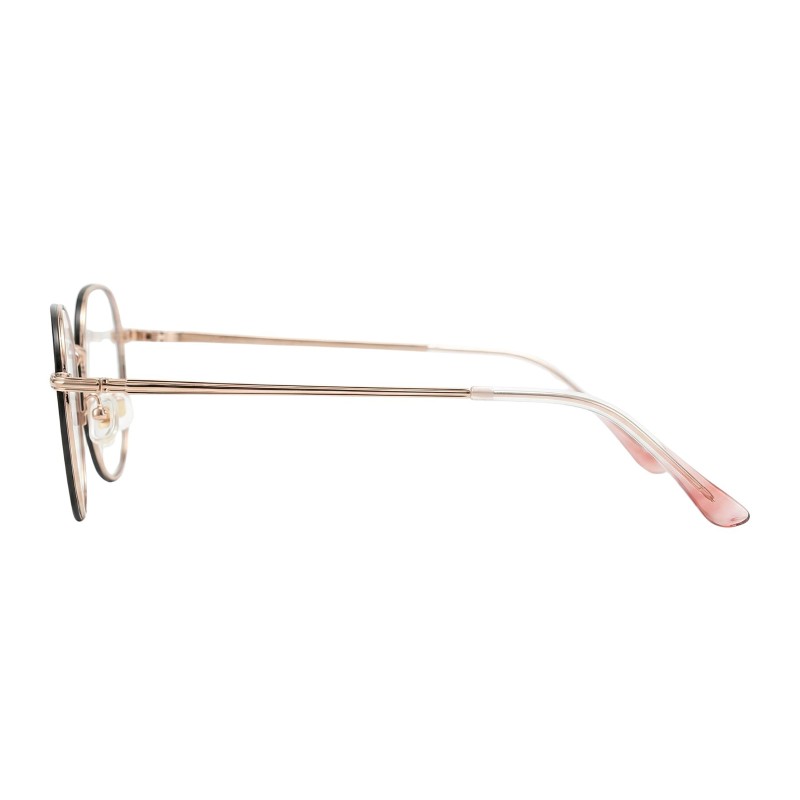 Square Black Rose Gold Eyeglasses