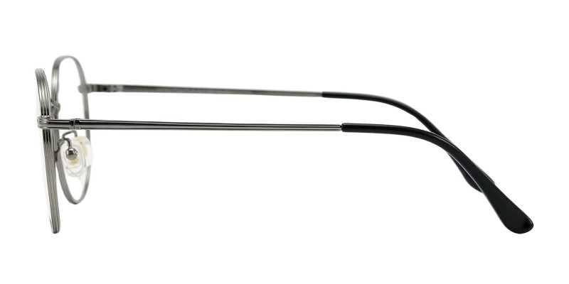 Alva Gunmetal Round Prescription Glasses additional view