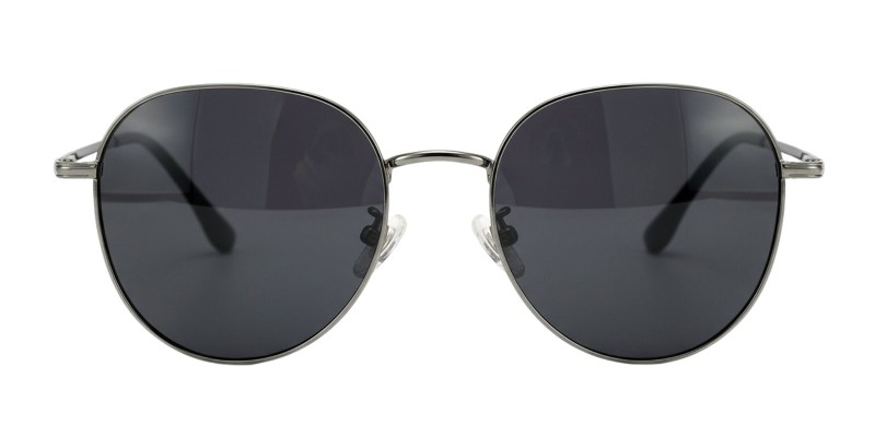 Alva Gunmetal Round Prescription Glasses additional view