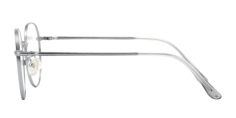 Alva Silver Round Prescription Glasses additional view