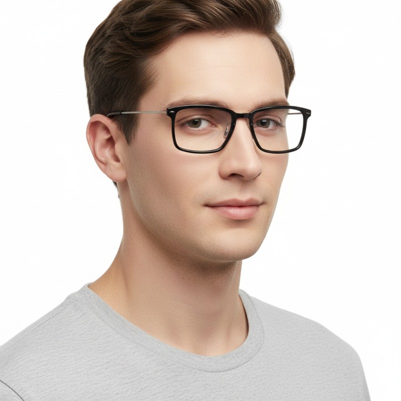 Rectangle Black Eyeglasses