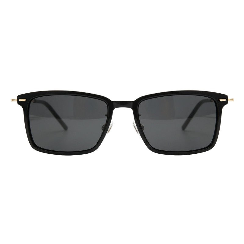 Rectangle Black Golden Eyeglasses