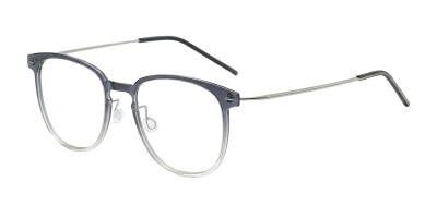 Square Blue Gray Eyeglasses