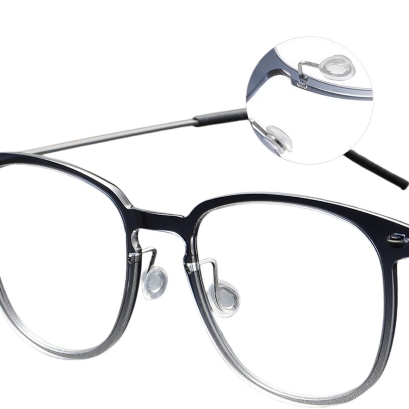 Square Blue Gray Eyeglasses