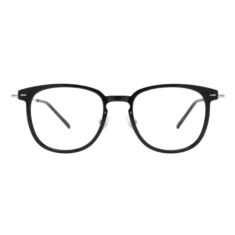 Square Black Gunmetal Eyeglasses
