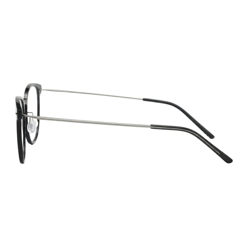Square Black Gunmetal Eyeglasses