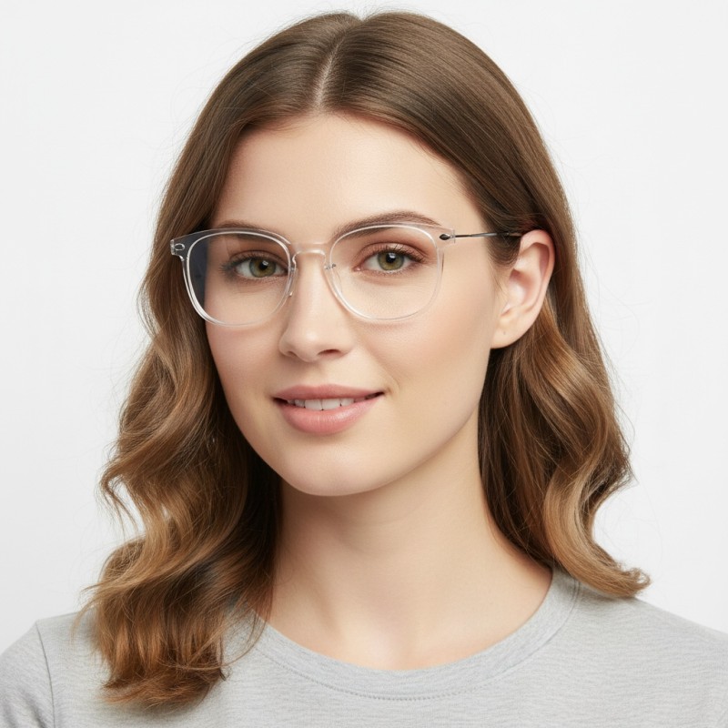 Square Clear Eyeglasses