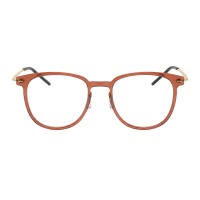 Square Red Gold Eyeglasses