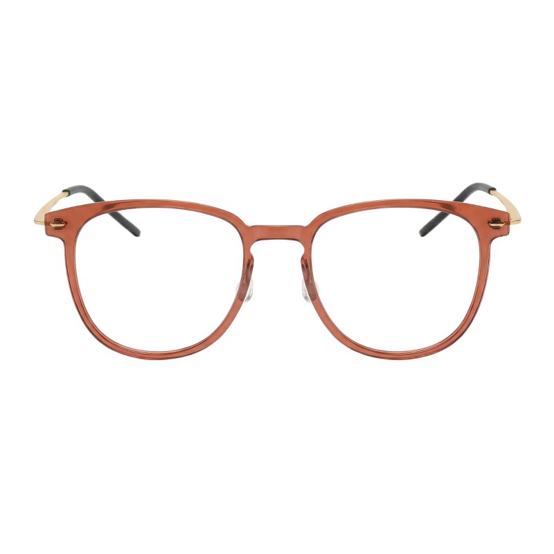 Square Red Gold Eyeglasses