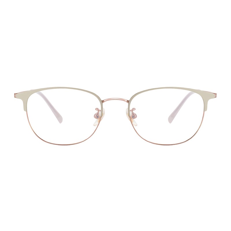 Browline White Eyeglasses
