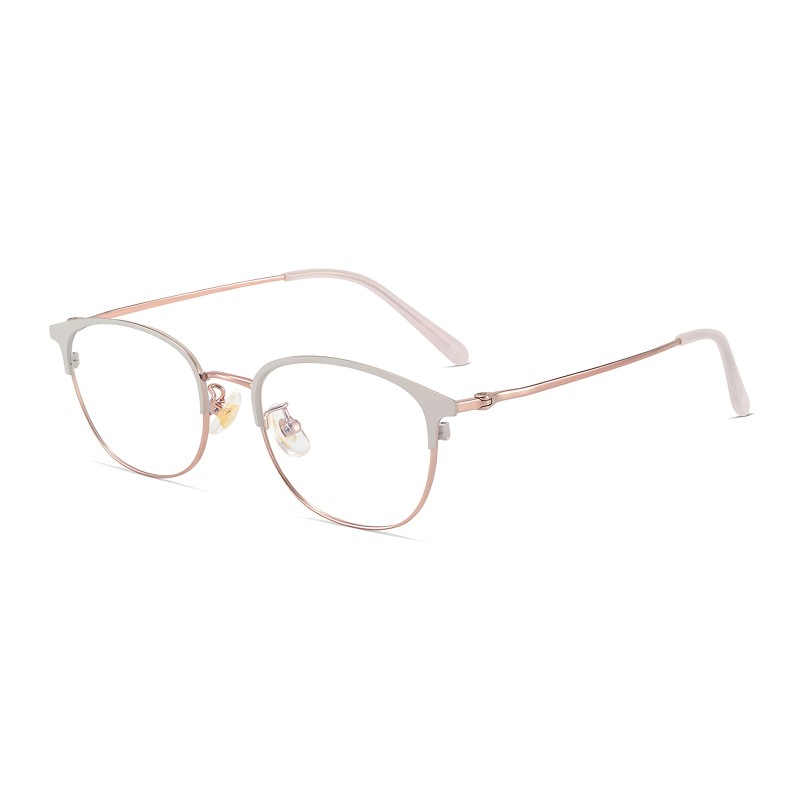 Browline White Eyeglasses