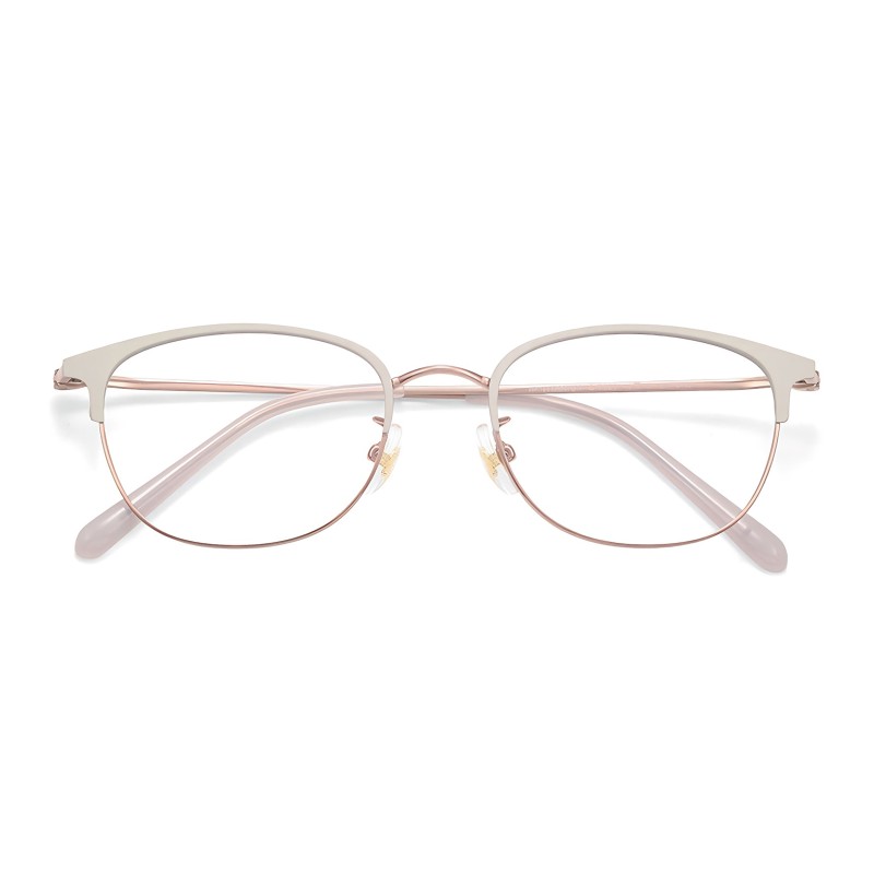Browline White Eyeglasses