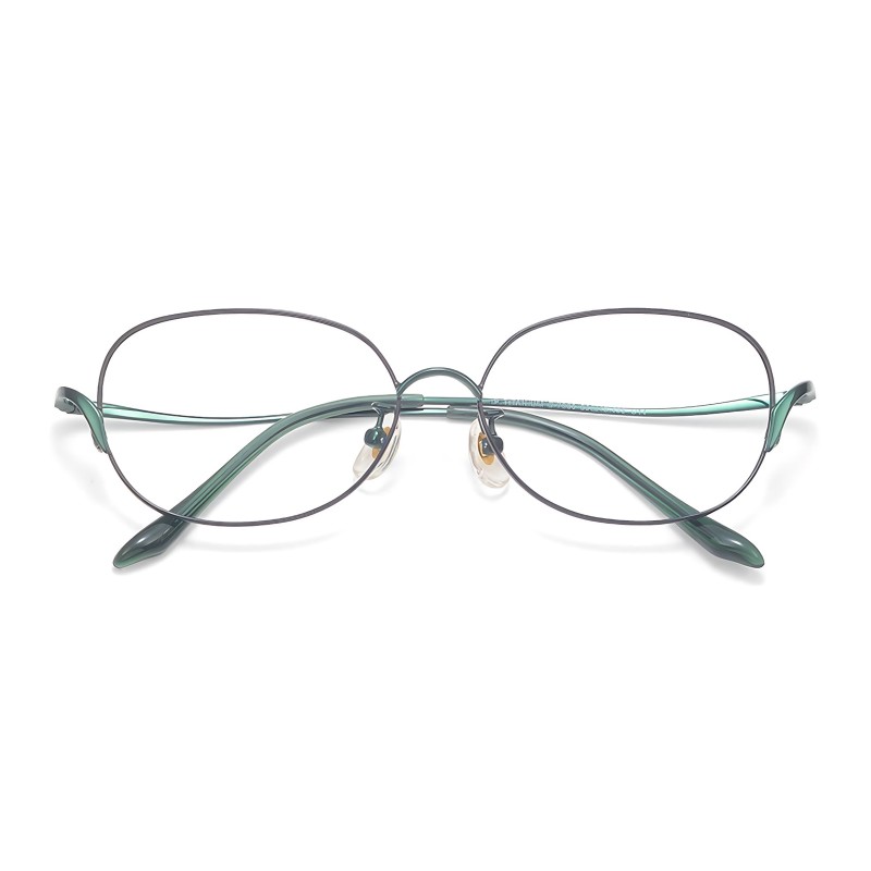Oval Green Eyeglasses