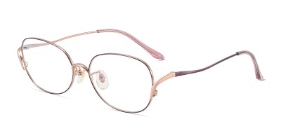 Oval Purple Eyeglasses