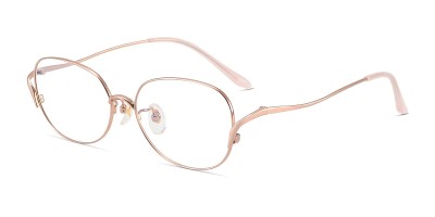 Oval Rose Gold Eyeglasses