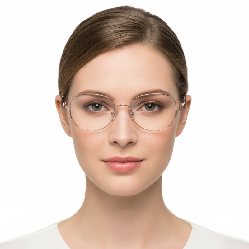 Oval Rose Gold Eyeglasses