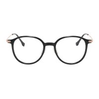 Round Black Rose Gold Eyeglasses