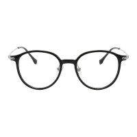 Round Black Silver Eyeglasses