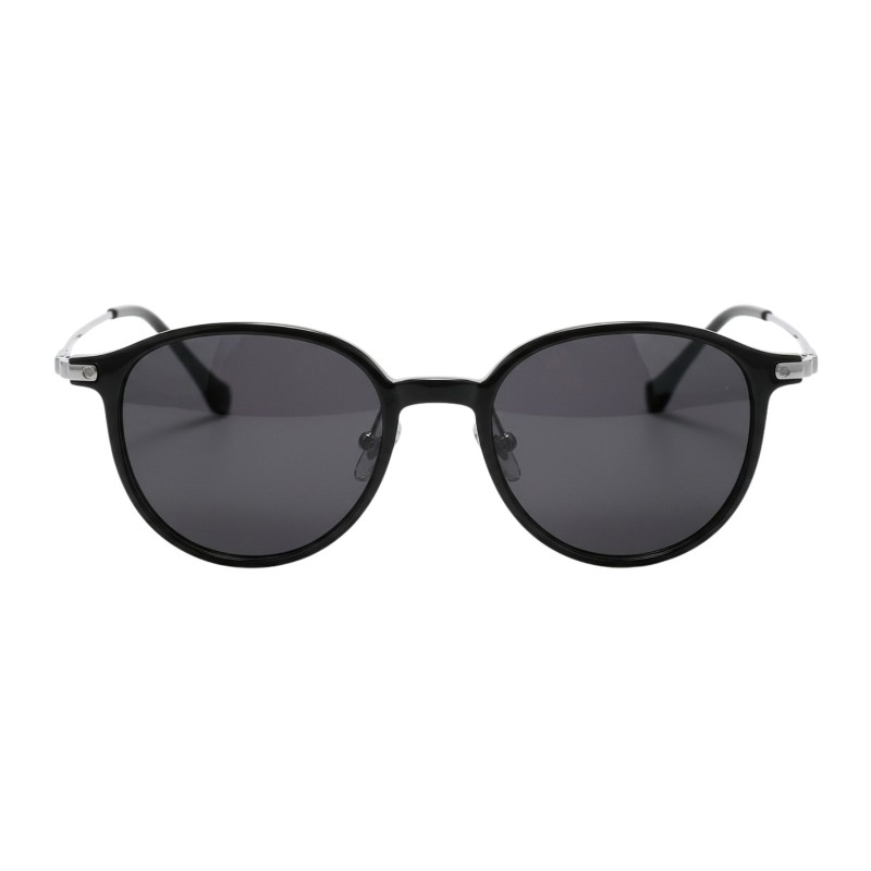 Round Black Silver Eyeglasses