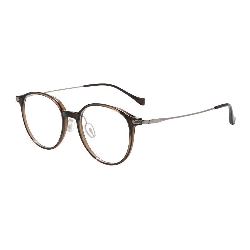 Round Brown Eyeglasses