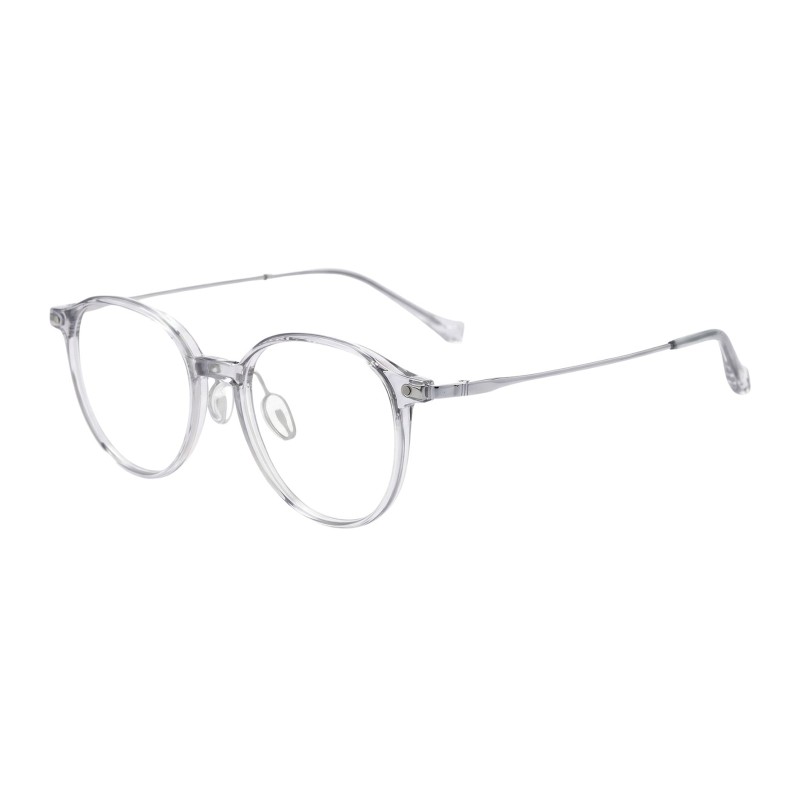 Round Gray Eyeglasses