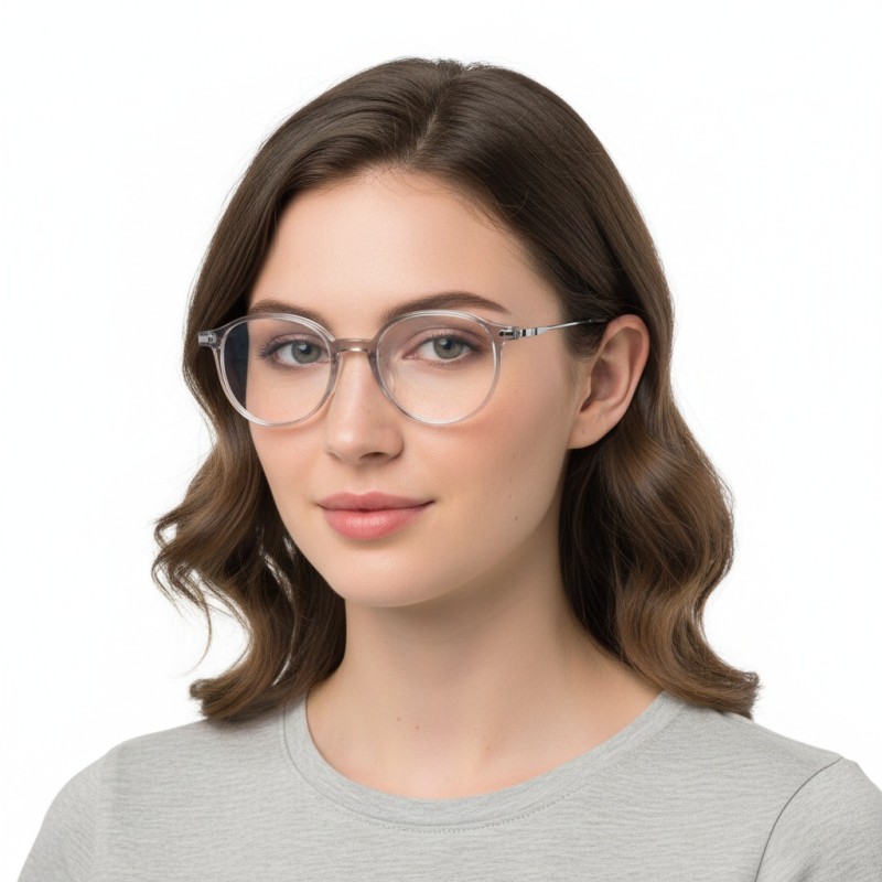 Round Gray Eyeglasses