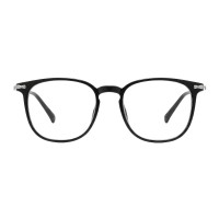 Round  Black Silver Eyeglasses