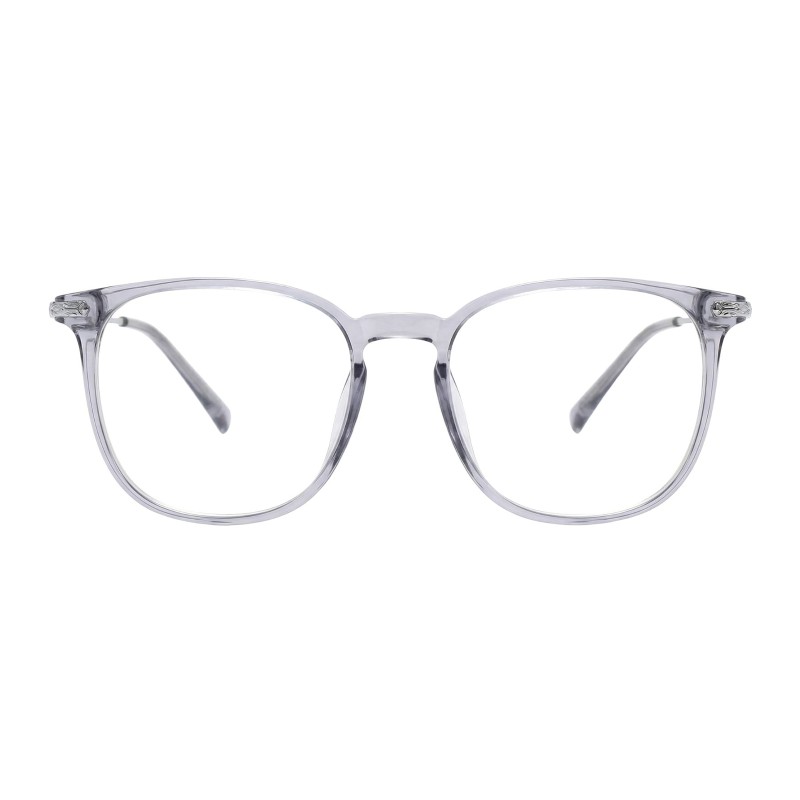 Round  Blue Silver Eyeglasses