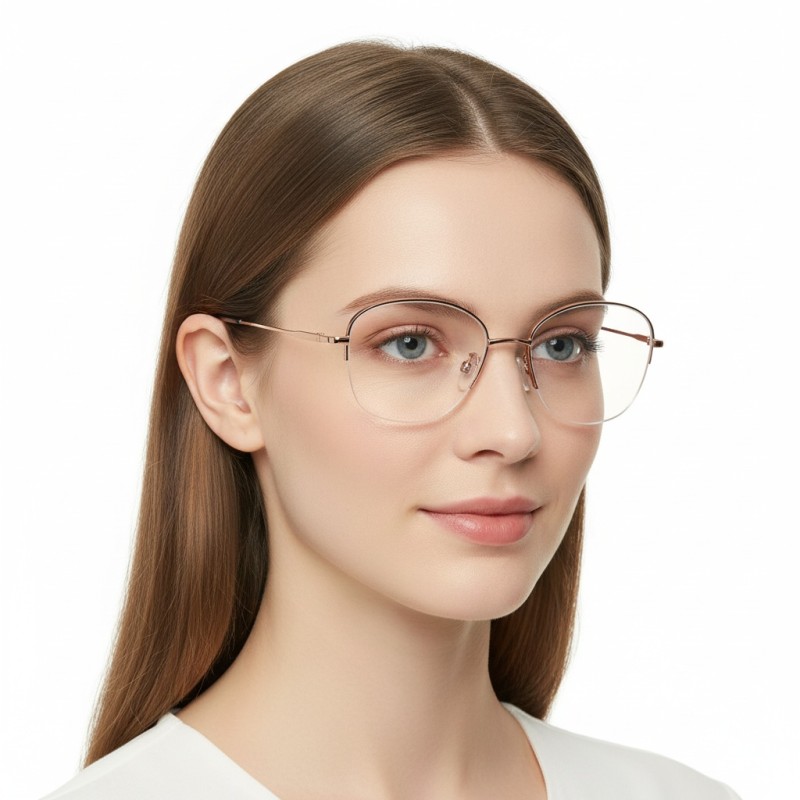 Round Rose Gold Eyeglasses