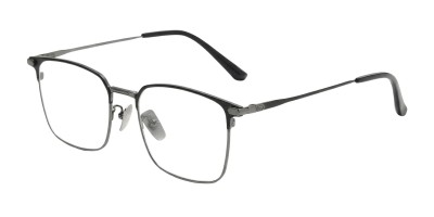 Meridian Black Gunmetal Browline Prescription Glasses