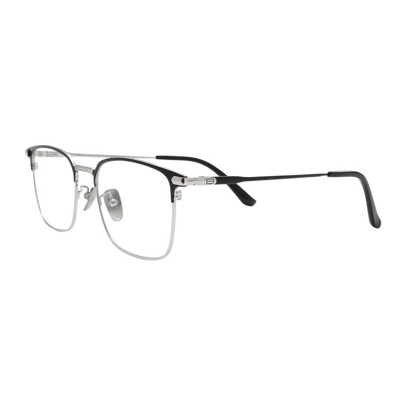 Browline Black Silver Eyeglasses