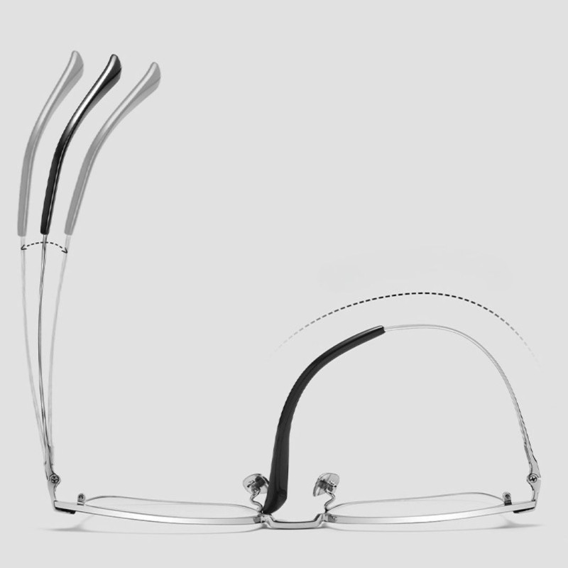 Browline Black Silver Eyeglasses