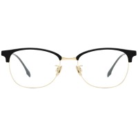 Ember - Browline Black Golden Eyeglasses