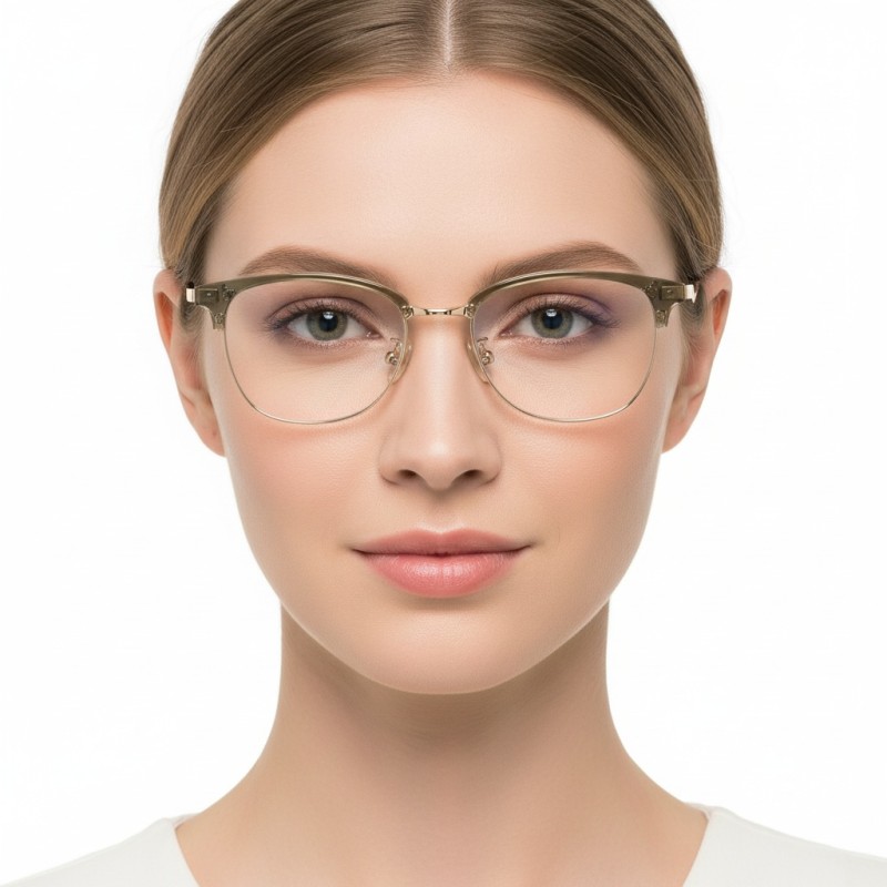Browline Green Eyeglasses
